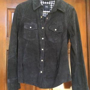 GAP suede Pearl snap western shirt